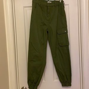 Superdown Green Cargo Jogger Pants